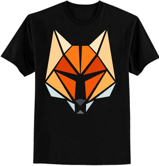 Black wolf half sleeve T-shirt